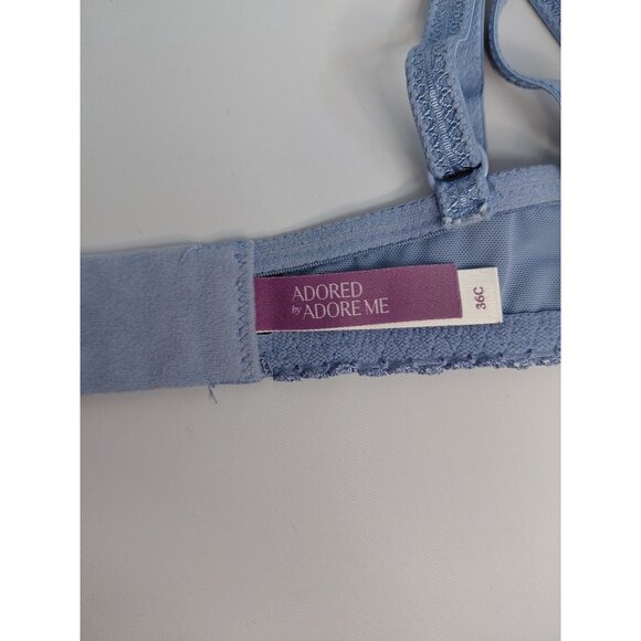 Adore Me Lace Underwire Bra 36C In Blue - Picture 3 of 5